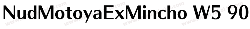 NudMotoyaExMincho W5 90ms RKSJ Htt字体转换